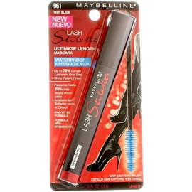 Maybelline New York Lash Stiletto Ultimate Length Waterproof Mascara, Very Black [961] 0.22 oz (Pack of 3)