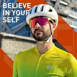 KAPVOE Polarised Cycling Glasses for Men Women with 3 Interchangeable Lenses, TR90 Frame - Sports Sunglasses for Cycling, MTB, Road Bike - Includes Sunglasses, Sports Glasses, UV Protection 13