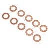 10Pcs M12 Copper Oil Drain Plug Washer Flat Sealing Gasket