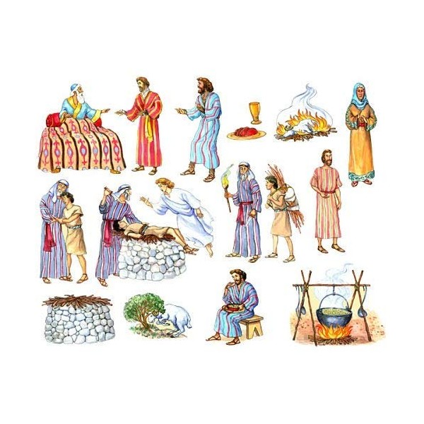 Abraham & Isaac Bible Felt Figures for Flannel Board Stories