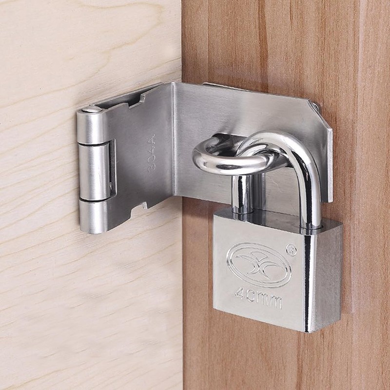 Heavy Duty Stainless Steel Safety Hasp,Door Hasp Latch 90 Degree,