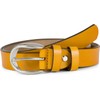 styleBREAKER 03010115 Unisex Slim Genuine Leather Belt Plain Colours with