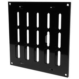 Repa Market 8" x 8" Inch (Outer Dimensions) Black Adjustable Air Vent Cover - Indoor Outdoor Metal Grille - Heating, Cooling, Ventilation for Home, Garage, Shed - Open and Close Register (7.87 x 7.87)
