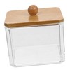 Alipis 2pcs Lidded Cotton Swab Box Cotton Pad Holder Dispenser