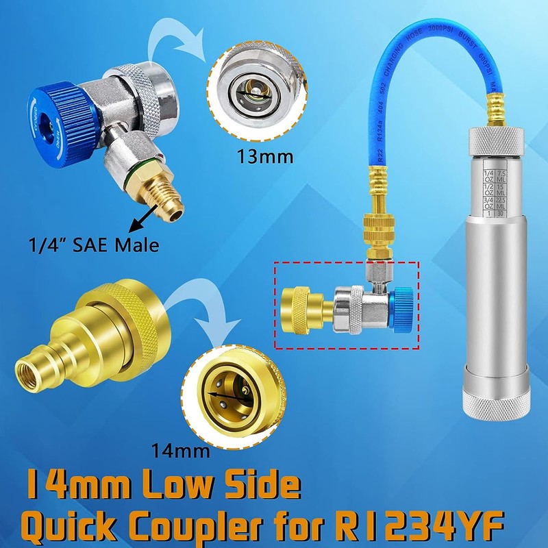 AC Oil Dye Injector Kit R12 R134A Refrigeration Air Conditioning