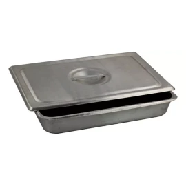 Hemco Charola Con Tapa Budinera Acero Inoxidable Grande Facturada