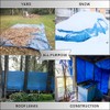 All Purpose Blue Poly Tarp, Waterproof Tarp w/Grommets Every 36",