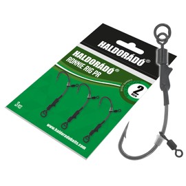 Haldorádó Ronnie Rig PR Fishing Hook, Size 2, 3 Pieces, 360-Degree Swivel Design, Black