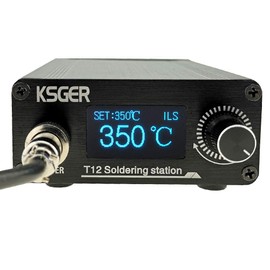 KSGER T12 Soldering Station DIY STM32 V3.1S OLED Temperature Controller Electronic Welding Iron Tips Handle Aluminum Alloy Case Power Equipments 110V T12 Iron Tips K C1 JL02