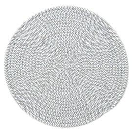 Stylish Braided Corded Placemat (15" Round, Gray)