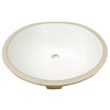 MSI 19 inch x 16 inch Oval Porcelain Ceramic Undermount