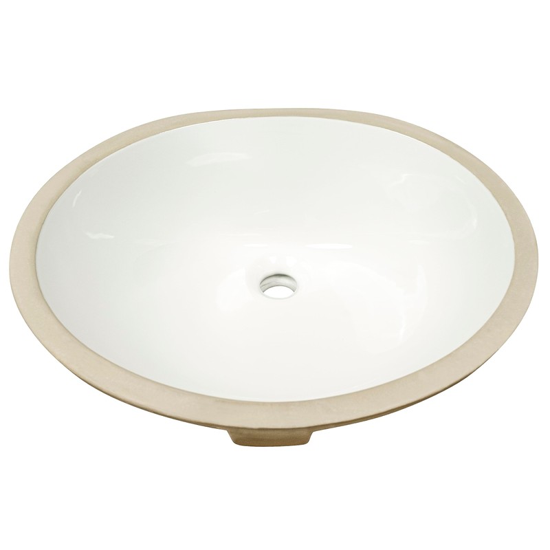 MSI 19 inch x 16 inch Oval Porcelain Ceramic Undermount