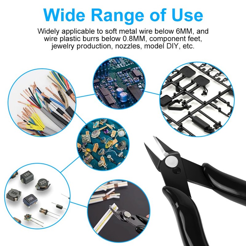 Ainiv 1 x Side Cutters, Small, Electronic Wire Cutter, Mini