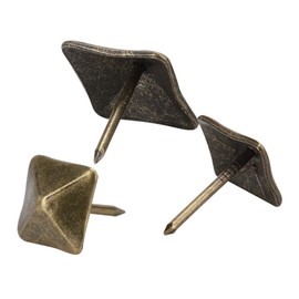Pack of 50 square head antique pins, upholstery tacks, upholstery tacks, vintage furniture nails, decorative nails for sofa, door, sofa, wooden box, DIY projects, etc. (12 mm)