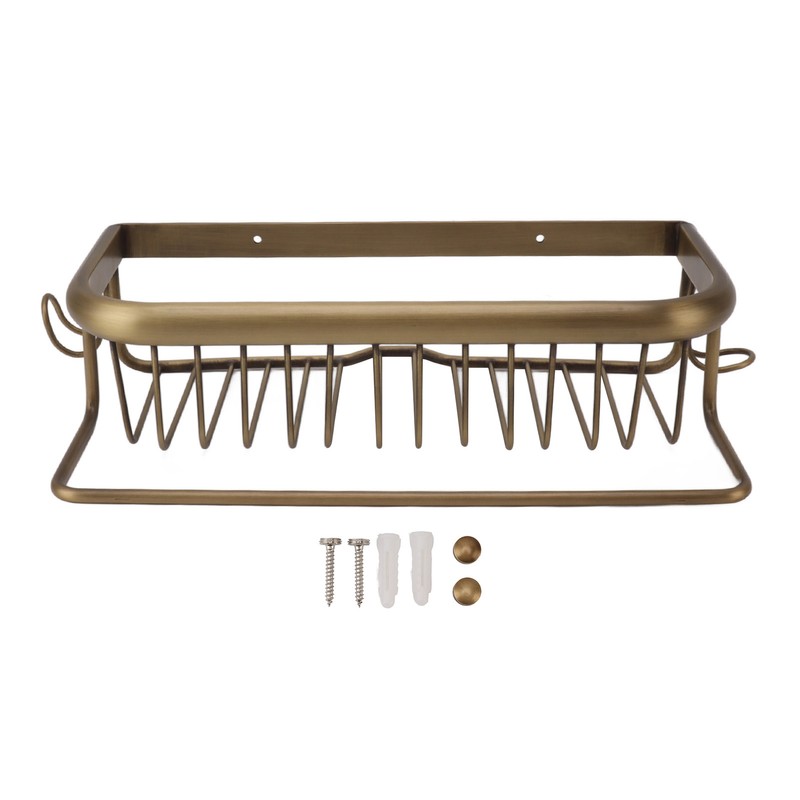 Shower Caddy Retro Style Strong Copper Space Saving Multifunction Bathroom