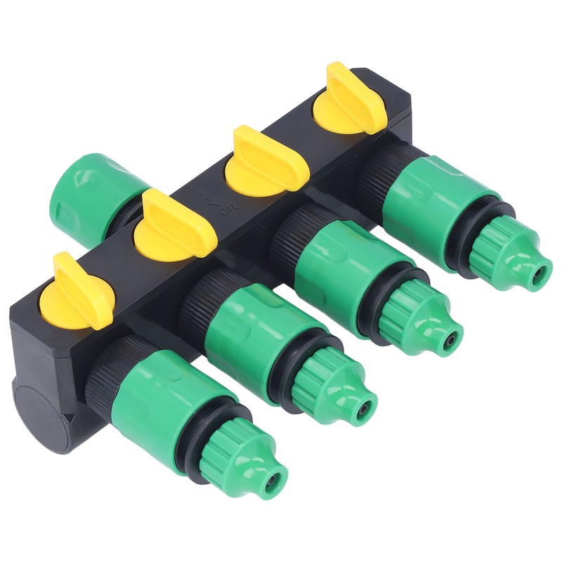 Water Hose Splitter ABS Material 4 Way Stainless Durable Garden