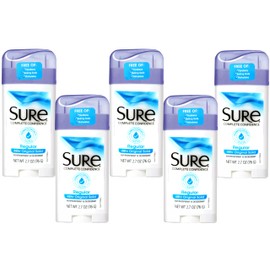 Sure Anti-Perspirant & Deodorant Original Solid, Regular Scent 2.70 oz (Pack of 5)