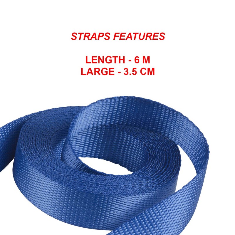 Master Lock 4359EURDAT Ratchet Strap, Blue, 6m x 35mm strap
