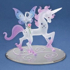 Glass Baron Unicorn With Fairy