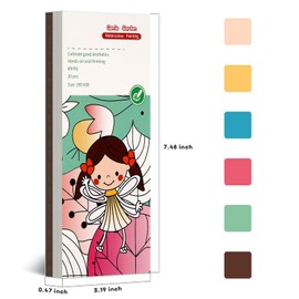 Cavnewt Pocket Watercolor Painting Book,21-Pages, Travel Paint Watercolor Coloring Book Set for Kids 3-8 Years Old,Boys and Girls Party Birthday Thank You Exchange Art Craft Gifts-Genie Garden