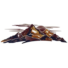 Sundance 1 RV Camper Trailer Mountain Graphic Decal -48