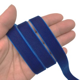 PEPPERLONELY 5 Yards Single Face Velvet Ribbon 16mm (5/8 Inch), Dark Blue #175