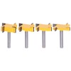 Spoilboard Surfacing Router Bit Set 4 Flute Rabbet Slot Flattening