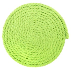 Super Soft 3 Strand Twisted Cotton Rope (Lime Green, 1/4 Inch x 10 Feet)
