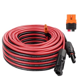 MOOKEERF Solar Panel to XT60i 10AWG 40FT Adapter Connector Extension Cable for Portable Power Station Generator