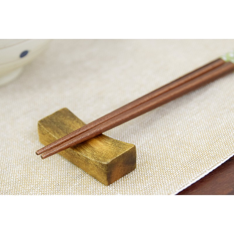 Aoba Children's Chopsticks Dishwasher Safe, Natural Wood, Period, Blue, 7.7