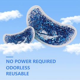 Eye Gel Ice Bag, Reusable Cooling Eye Pads and Eye Patches, Skin Care for Hot and Cold Eyes for Soothing and Relaxing Eyes (Blue)