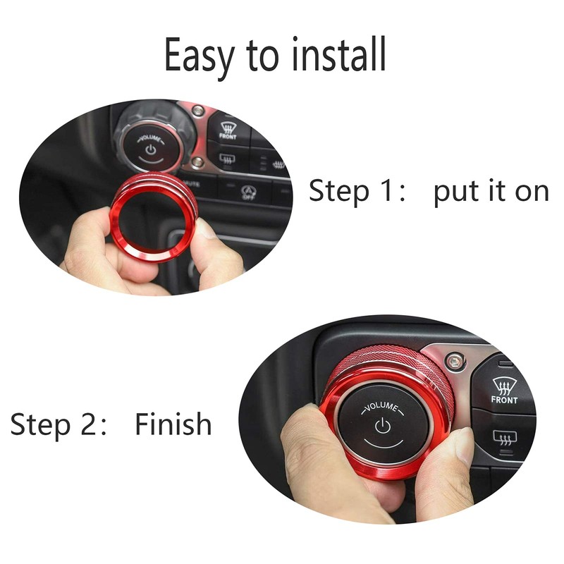 Lanyun Air Conditioner and Headlight Switch Knobs Trim Compatible Jeep