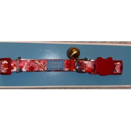 Draper James Red Floral Cat Collar (8" - 12")