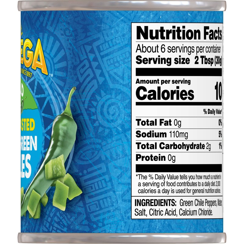 Ortega Peppers, Diced Green Chiles, Mild, 7 Ounce (Pack of