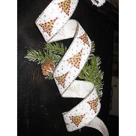 Reliant 5 yds. CHRISTMAS TREE HOLIDAYS 1.5" WIRED RIBBON / WREATH LANTERN GARLAND