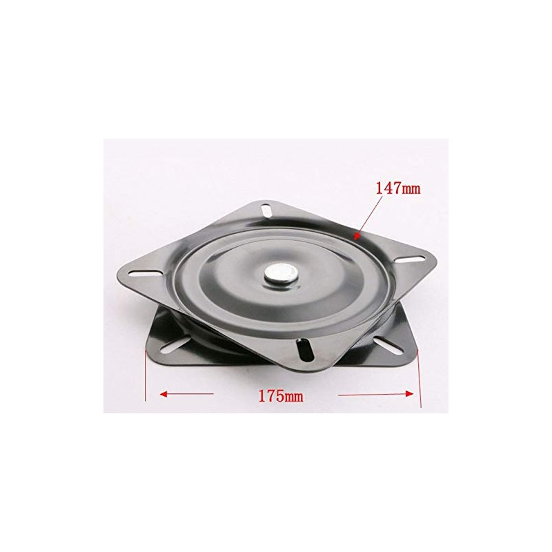 Lheng 7 Inch Black Heavy Duty Square Turntable 360 Degree