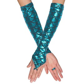 Boland Boland 51027 - Handschuhe Meerjungfrau, für Erwachsene, Einheitsgröße, Schuppenmuster, Unterwasserwelt, Accessoire, Mottoparty, Karneval