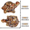 mookaitedecor Resin Crystal Turtle Statue Tortoise Statue Carved Animal for