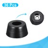 sourcing map Pack of 36 Round Rubber Feet Stainless Steel