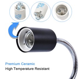 Superdream Sturdy Lamp Fixture Gooseneck, Adjustable Reptile Lamp Fixture Holder for Pet Brooder Lizard Turtle Snake Aquarium Habitat Heat Lamps