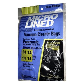 Panasonic Type U, U-3 and U-6 compatible vacuum bags, 3 pack