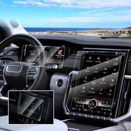 Canvcle 3PCS Screen Protector for 2025 2026 GMC Yukon 16.8 Inch Navigation + 11 Inch Dash + 8 Inch Rear Climate Control Screen, Tempered Glass Touchscreen Protector Navigation Screen Cover Protective Film