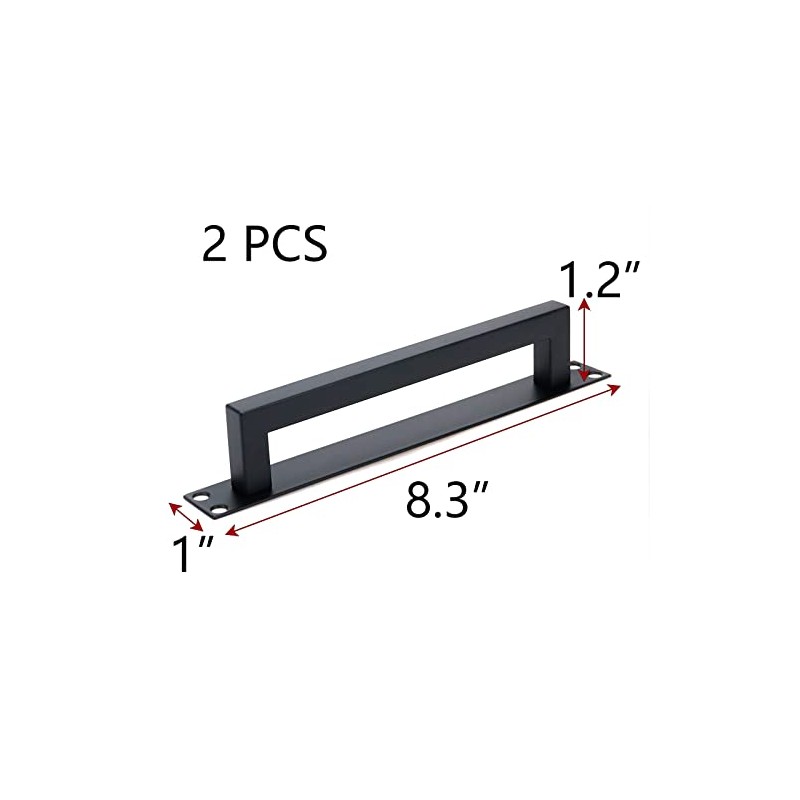 Pufguy 8.3"x1"x1.2" Barn Door Handles Black Sliding Door Pulls Stainless