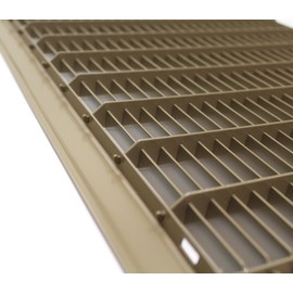 HVAC Premium 14" X 16" Heavy Duty Floor Grille - Fixed Blades Return Air Grill - Brown [Outer Dimensions: 15.75 X 17.75]