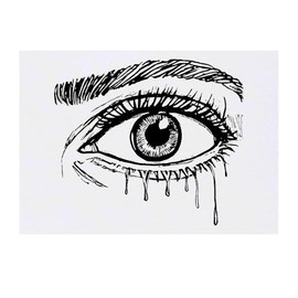 Azeeda 'Weinendes Auge' Temporäres Tattoo - Hautfreundlicher & Ungiftiger Abziehbild · Wasserfest (TO00075643)