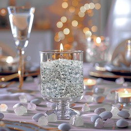 Ocefeiyue Crushed Mirror Glass for Resin Art,Broken Fire Glass Pieces for Tabletop Fire Pit,Crafts,Home Decorations Vase Fillers,15 OZ