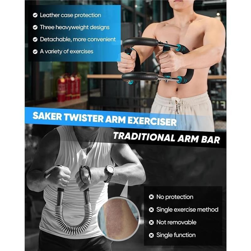 Twister Arm Trainer 40-100lb Adjustable Portable Exercise Machine with Detachable