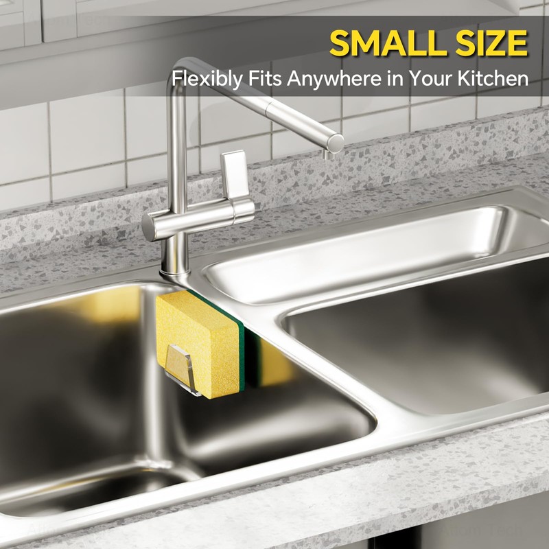 NiHome Clear Acrylic Kitchen Sink Sponge Holders 2PCS for Sponges,