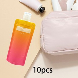 perfeclan Flüssigverpackungsbeutel -Reisebeutel für Flüssigkeiten 90 ml und undcover Organisator für Flüssigkeitsbehälter für Shampoo, Orange