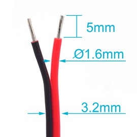 ELNONE 22AWG 0.3M/1FT USB 2.0 Female Pigtail Cable Extension Power Cable,2PCS 5V 3A 2 Pin USB Type A Female Repair Kit with 2-Position Spring Wire Connector for DIY USB Power Cable